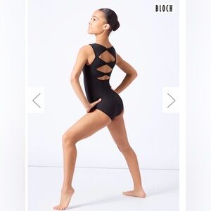 Bloch Bloch Black Teen Gladi Bow Back Dance Leotard size 12